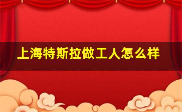 上海特斯拉做工人怎么样