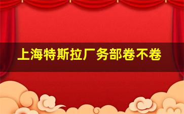 上海特斯拉厂务部卷不卷