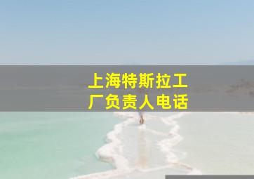 上海特斯拉工厂负责人电话