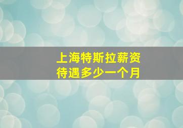 上海特斯拉薪资待遇多少一个月