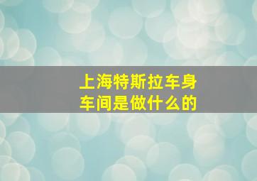 上海特斯拉车身车间是做什么的