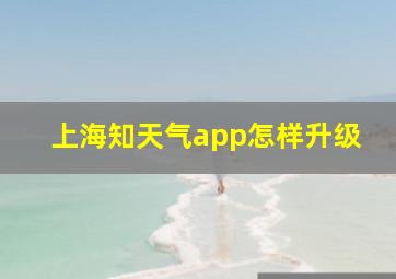 上海知天气app怎样升级