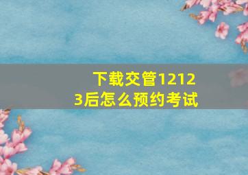 下载交管12123后怎么预约考试