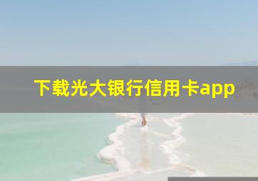 下载光大银行信用卡app