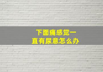 下面痛感觉一直有尿意怎么办