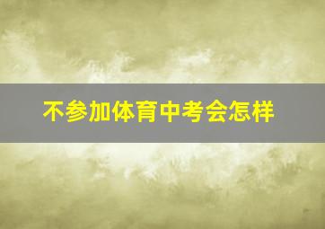 不参加体育中考会怎样