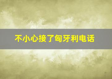 不小心接了匈牙利电话