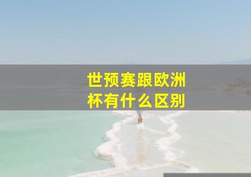 世预赛跟欧洲杯有什么区别