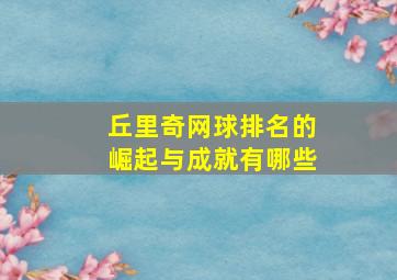 丘里奇网球排名的崛起与成就有哪些