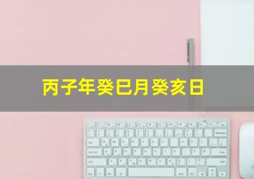 丙子年癸巳月癸亥日