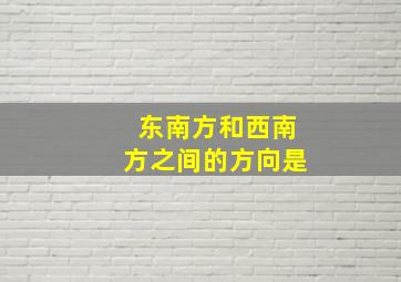 东南方和西南方之间的方向是