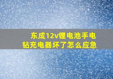 东成12v锂电池手电钻充电器坏了怎么应急