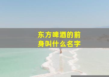 东方啤酒的前身叫什么名字