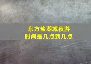 东方盐湖城夜游时间是几点到几点