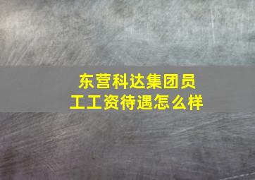 东营科达集团员工工资待遇怎么样