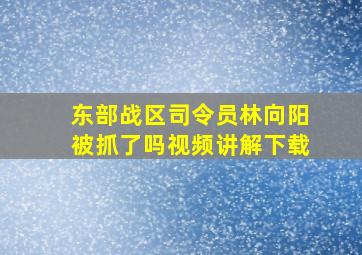 东部战区司令员林向阳被抓了吗视频讲解下载