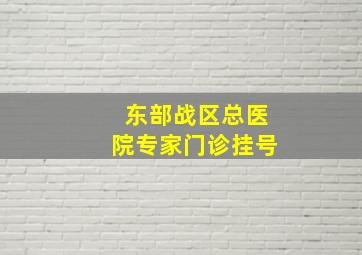 东部战区总医院专家门诊挂号