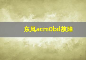 东风acm0bd故障