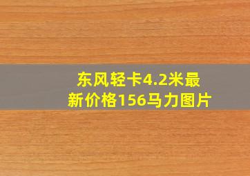 东风轻卡4.2米最新价格156马力图片