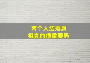 两个人结婚属相真的很重要吗