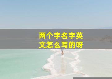 两个字名字英文怎么写的呀