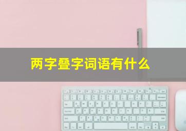 两字叠字词语有什么