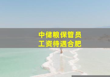 中储粮保管员工资待遇合肥