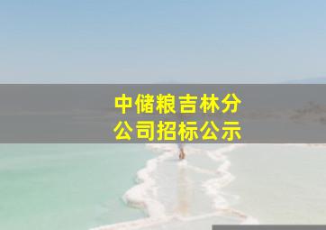 中储粮吉林分公司招标公示