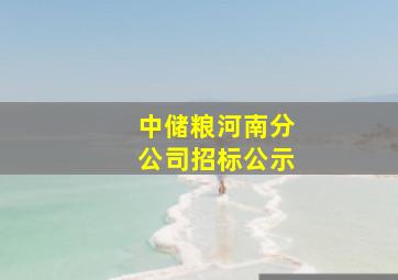 中储粮河南分公司招标公示