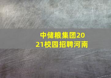 中储粮集团2021校园招聘河南