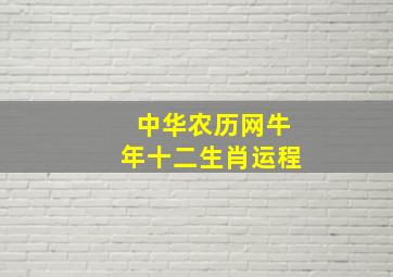 中华农历网牛年十二生肖运程