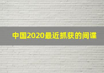 中国2020最近抓获的间谍