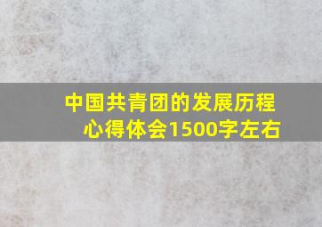 中国共青团的发展历程心得体会1500字左右