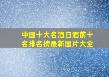 中国十大名酒白酒前十名排名榜最新图片大全