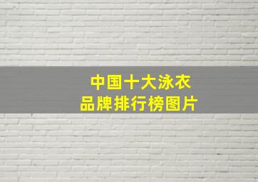 中国十大泳衣品牌排行榜图片