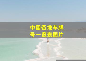 中国各地车牌号一览表图片