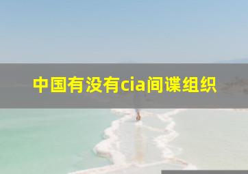 中国有没有cia间谍组织