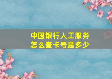 中国银行人工服务怎么查卡号是多少