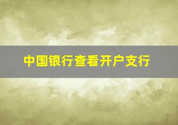 中国银行查看开户支行