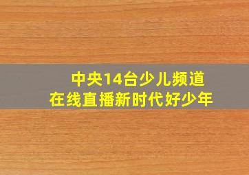 中央14台少儿频道在线直播新时代好少年