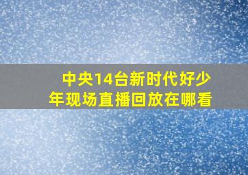 中央14台新时代好少年现场直播回放在哪看