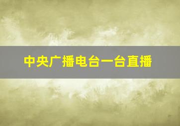 中央广播电台一台直播