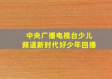 中央广播电视台少儿频道新时代好少年回播