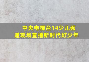 中央电视台14少儿频道现场直播新时代好少年