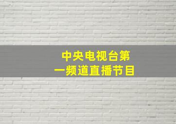 中央电视台第一频道直播节目