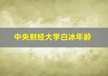 中央财经大学白冰年龄