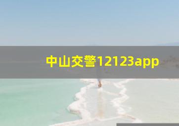 中山交警12123app