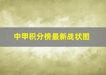 中甲积分榜最新战状图