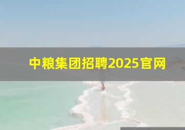 中粮集团招聘2025官网