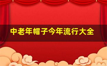 中老年帽子今年流行大全